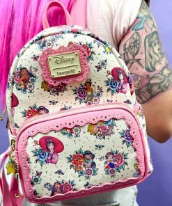 Loungefly - Disney Princess Tattoo AOP Mini Backpack